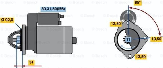 BOSCH 0 001 372 001 - Стартер avtokuzovplus.com.ua