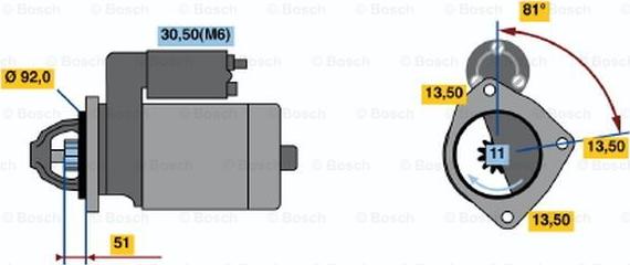 BOSCH 0 001 372 006 - Стартер avtokuzovplus.com.ua