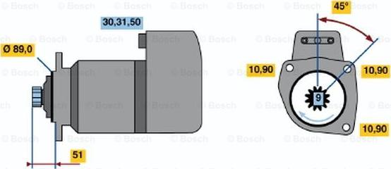 BOSCH 0 001 416 013 - Стартер avtokuzovplus.com.ua