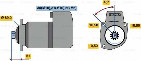 BOSCH 0 001 418 012 - Стартер autocars.com.ua