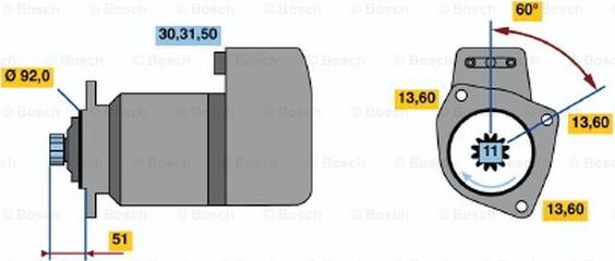 BOSCH 0 001 417 007 - Стартер autodnr.net