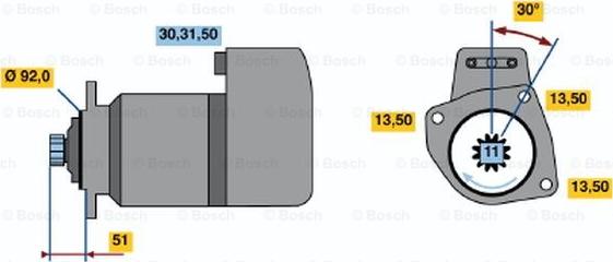 BOSCH 0 001 417 066 - Стартер autocars.com.ua