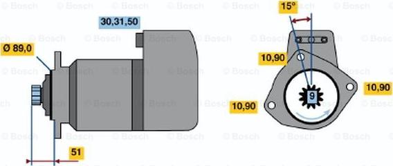 BOSCH 0 001 418 016 - Стартер autocars.com.ua