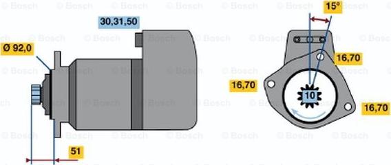 BOSCH 0 001 418 017 - Стартер autocars.com.ua