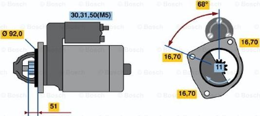 BOSCH 0 001 420 011 - Стартер autocars.com.ua