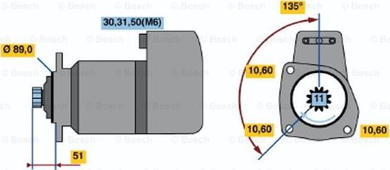 BOSCH 0 001 510 008 - Стартер autocars.com.ua