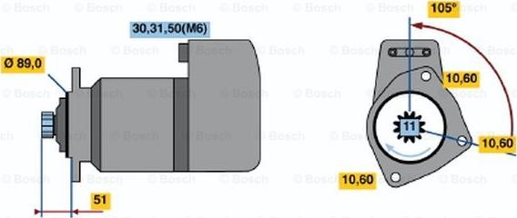 BOSCH 0 001 510 009 - Стартер autocars.com.ua