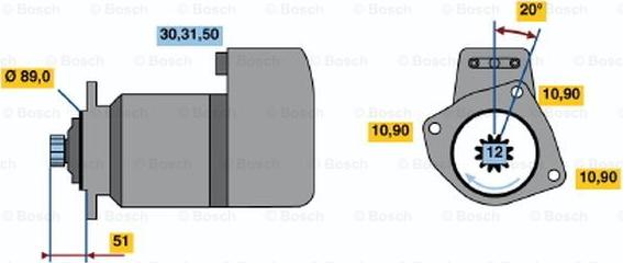 BOSCH 0 001 510 028 - Стартер autocars.com.ua