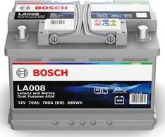 BOSCH 0092LA0080 - Стартерна акумуляторна батарея, АКБ autocars.com.ua