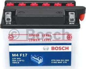 BOSCH 0 092 M4F 170 - Стартерна акумуляторна батарея, АКБ autocars.com.ua