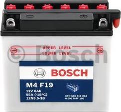 BOSCH 0 092 M4F 190 - Стартерна акумуляторна батарея, АКБ autocars.com.ua