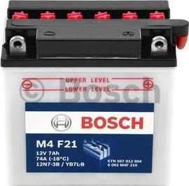 BOSCH 0 092 M4F 210 - Стартерна акумуляторна батарея, АКБ autocars.com.ua