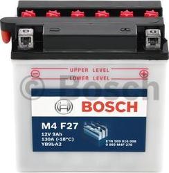 BOSCH 0 092 M4F 270 - Стартерная аккумуляторная батарея, АКБ autodnr.net