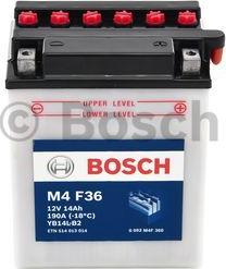 BOSCH 0 092 M4F 360 - Стартерна акумуляторна батарея, АКБ autocars.com.ua