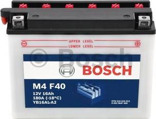 BOSCH 0 092 M4F 400 - Стартерна акумуляторна батарея, АКБ autocars.com.ua