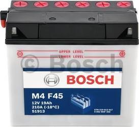 BOSCH 0 092 M4F 450 - Стартерная аккумуляторная батарея, АКБ avtokuzovplus.com.ua