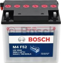 BOSCH 0 092 M4F 520 - Стартерна акумуляторна батарея, АКБ autocars.com.ua