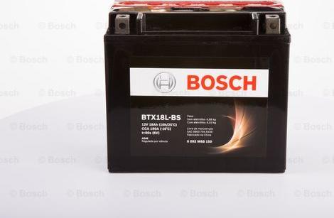 BOSCH 0 092 M68 150 - Стартерная аккумуляторная батарея, АКБ avtokuzovplus.com.ua