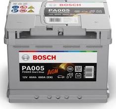 BOSCH 0 092 PA0 050 - Стартерная аккумуляторная батарея, АКБ autodnr.net