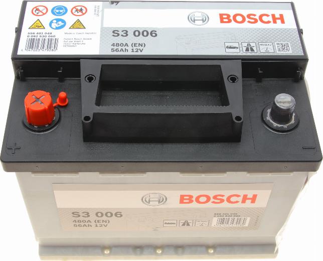 BOSCH 0 092 S30 060 - Стартерная аккумуляторная батарея, АКБ avtokuzovplus.com.ua