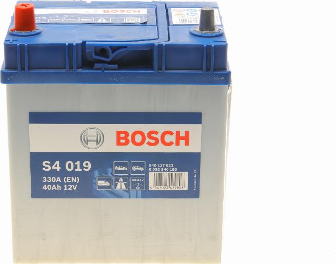 BOSCH 0 092 S40 190 - Стартерная аккумуляторная батарея, АКБ avtokuzovplus.com.ua