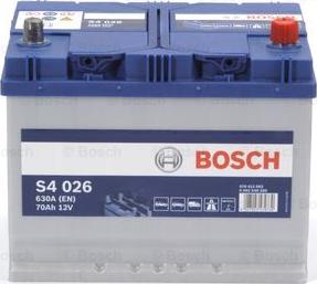 BOSCH 0 092 S40 260 - Акумулятор Bosch 12В-70Аг-630А-16.24кг autocars.com.ua