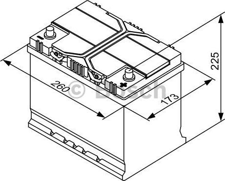 BOSCH 0 092 S40 260 - Стартерная аккумуляторная батарея, АКБ avtokuzovplus.com.ua