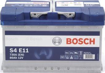 BOSCH 0 092 S4E 110 - Стартерна акумуляторна батарея, АКБ autocars.com.ua