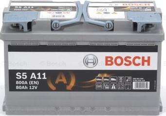BOSCH 0 092 S5A 110 - АКБ Bosch S5 AGM 80Аh-800А -- Стандартні клеми 315x175x190 B13 - фланець 10.5мм Пуск-AGM autocars.com.ua