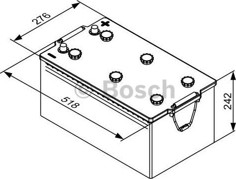 BOSCH 0 092 T30 800 - Акумулятор Bosch 12В-200Аг-1050А-53.61кг autocars.com.ua