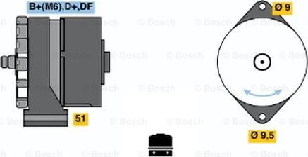 BOSCH 0 120 400 706 - Генератор avtokuzovplus.com.ua