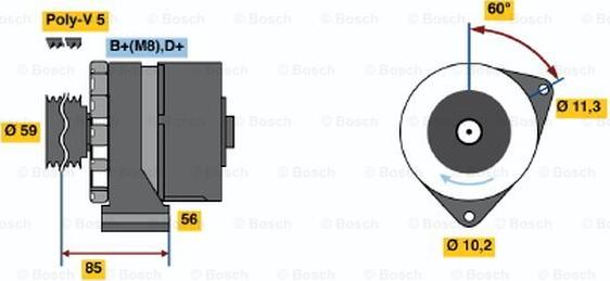 BOSCH 0 120 468 036 - Генератор avtokuzovplus.com.ua