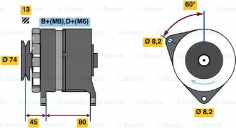 BOSCH 0 120 468 051 - Генератор autocars.com.ua