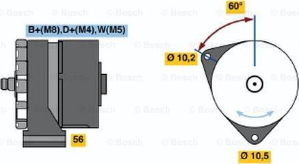 BOSCH 0 120 468 066 - Генератор autocars.com.ua