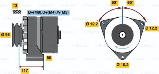 BOSCH 0 986 041 580 - Генератор autocars.com.ua