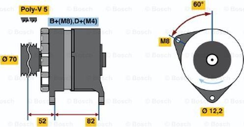 BOSCH 0 120 468 126 - Генератор autodnr.net