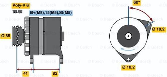 BOSCH 0 120 468 127 - Генератор autocars.com.ua