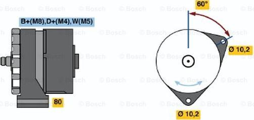 BOSCH 0 120 468 155 - Генератор avtokuzovplus.com.ua