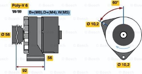 BOSCH 0 120 469 104 - Генератор autocars.com.ua