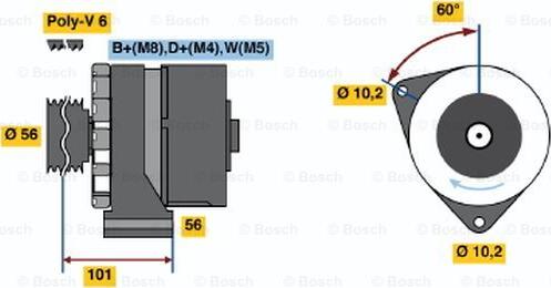 BOSCH 0 120 469 105 - Генератор avtokuzovplus.com.ua