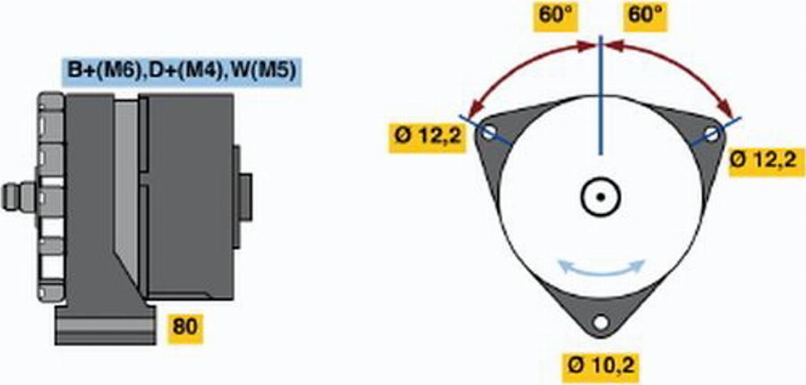 BOSCH 0120469687 - Генератор autocars.com.ua