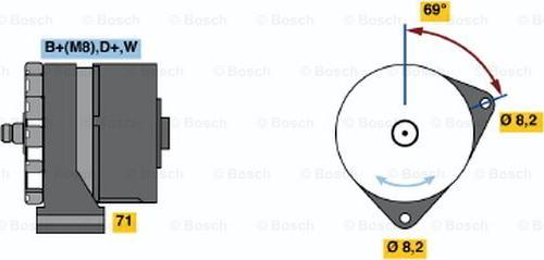 BOSCH 0 120 469 788 - Генератор autocars.com.ua