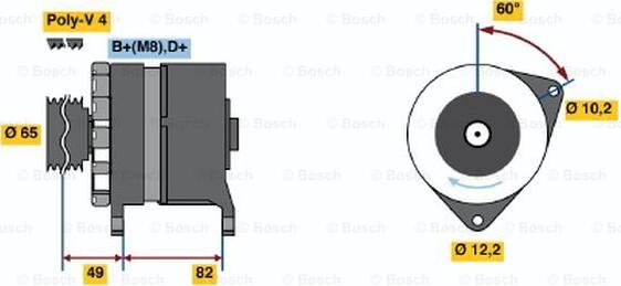 BOSCH 0 120 469 848 - Генератор autocars.com.ua