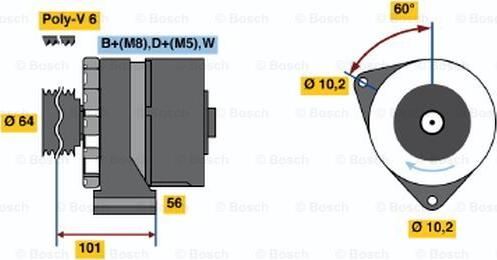 BOSCH 0 120 469 857 - Генератор autocars.com.ua