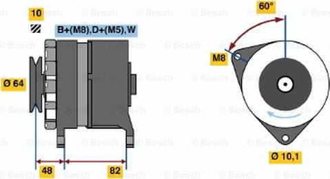 BOSCH 0 120 469 953 - Генератор avtokuzovplus.com.ua