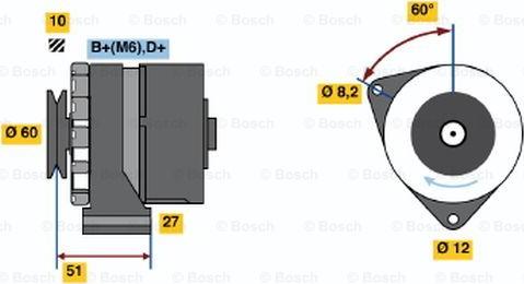 BOSCH 0 120 488 103 - Генератор autocars.com.ua