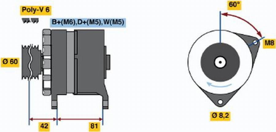 BOSCH 0120488178 - Генератор autocars.com.ua