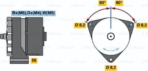 BOSCH 0 120 489 023 - Генератор avtokuzovplus.com.ua