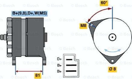 BOSCH 0 120 489 090 - Генератор avtokuzovplus.com.ua