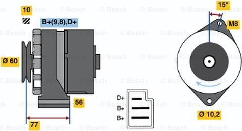 BOSCH 0 120 489 203 - Генератор autocars.com.ua